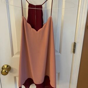 Express Scalloped Cami, Pink/Brick, Women’s Small